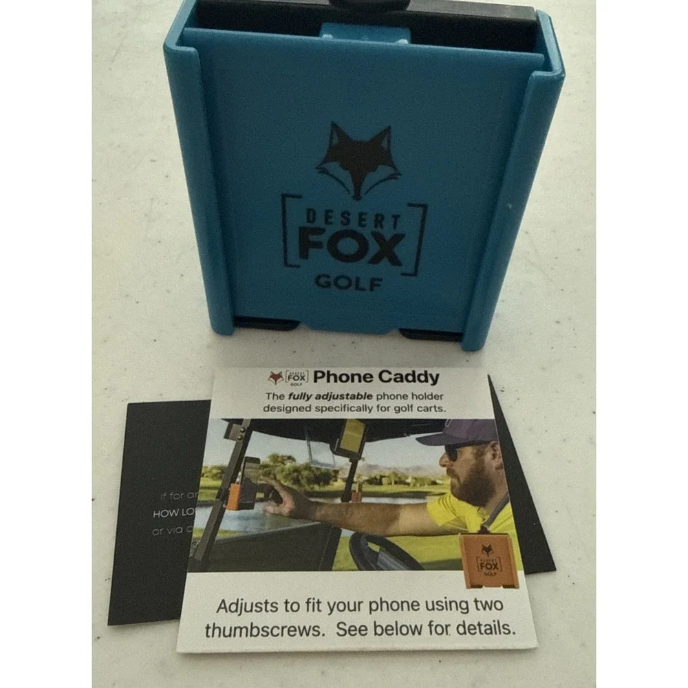 Desert Fox Golf Phone Caddy in Blue - Golf Phone Caddie Smart Phone Holder